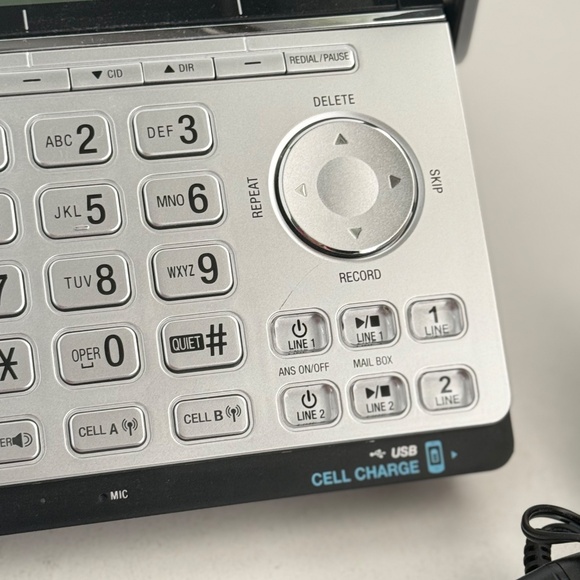 AT&T 2-Line Corded/Cordless Answering System w/Connect to Cell Tech TL86103 - Picture 10 of 12